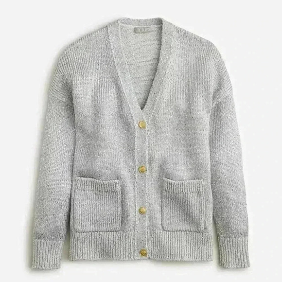 j crew Sweaters - J.crew Sequin V-neck cardigan sweater